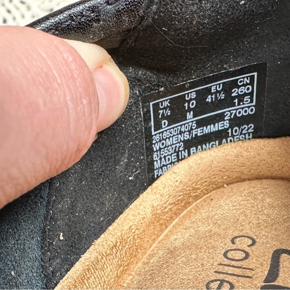 Clarks Collection Neiley Pearl Leather Ultimate Comfort Pump Block Heel Black 10 - Picture 8 of 11